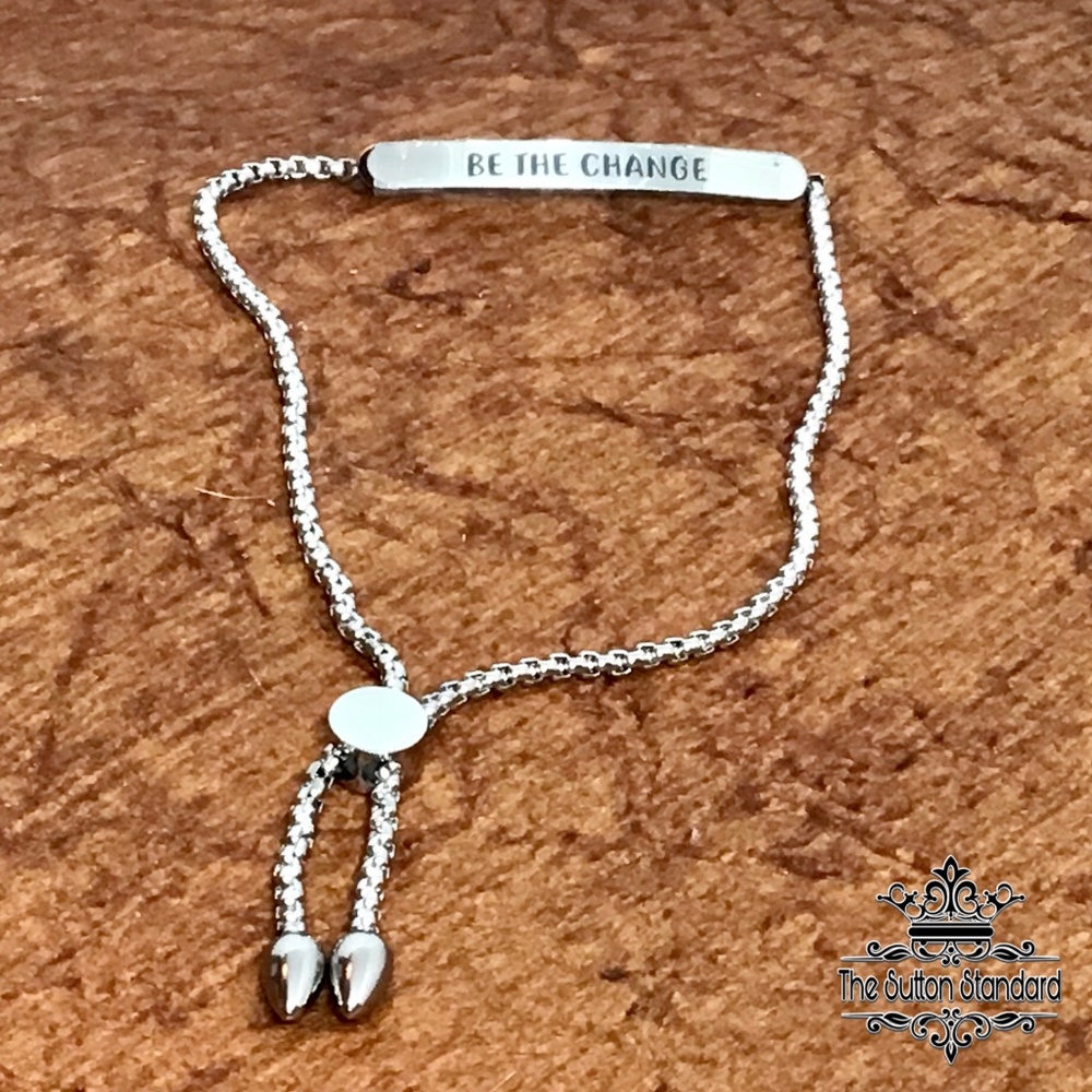 Be the change bar bracelet